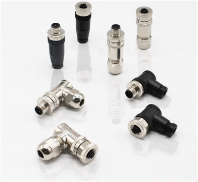 What are the different types of M12 connectors?