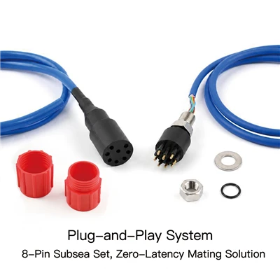 Konektor Ethernet Bawah Air 8-Pin